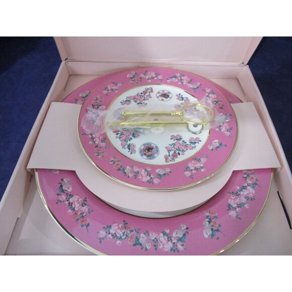 Harry Potter Dolores Umbridge Two Tier Cake Stand Pink Floral Cats Open bx - Picture 2 of 16